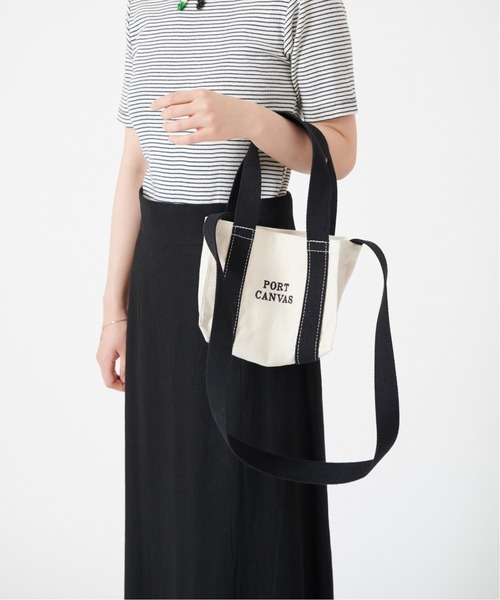 U by SPICK&SPAN（ユーバイスピックアンドスパン）の「【PORT CANVAS / ポートキャンバス】 mii shoulder TOTE◆（ショルダーバッグ・レディース・アイボリー・FREE）」の6枚目の写真