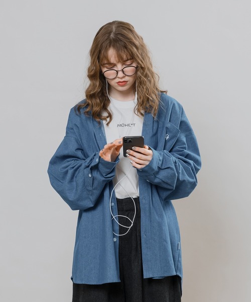 MUHET(ミュエータ)の「アソートレギュラーカラーシャツ(シャツ/ブラウス・レディース・オフホワイト/イエロー/オレンジ/インディゴブルー/グリーン/ライトピンク・SMALL/MEDIUM/X-LARGE)」の13枚目の写真