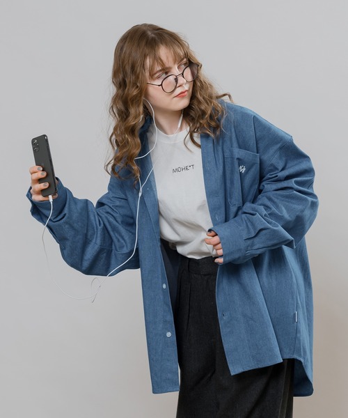 MUHET(ミュエータ)の「アソートレギュラーカラーシャツ(シャツ/ブラウス・レディース・オフホワイト/イエロー/オレンジ/インディゴブルー/グリーン/ライトピンク・SMALL/MEDIUM/X-LARGE)」の14枚目の写真