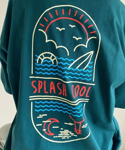 TWN(ティーダブリューエヌ)の「TWN(ティーダブリューエヌ)/Splash Short Sleeve/オーバーサイズ バック ロゴプリント Tシャツ(Tシャツ/カットソー・レディース・ブラック/グリーン/アイボリー・M/L/XL)」の11枚目の写真