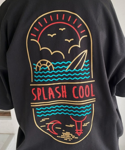 TWN(ティーダブリューエヌ)の「TWN(ティーダブリューエヌ)/Splash Short Sleeve/オーバーサイズ バック ロゴプリント Tシャツ(Tシャツ/カットソー・レディース・ブラック/グリーン/アイボリー・M/L/XL)」の13枚目の写真