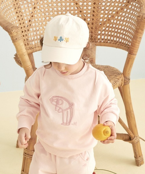 moimoln（モイモルン）の「スィートクローバー刺繍キャップ（キャップ・キッズ・アイボリー・52cm/50cm/54cm）」の6枚目の写真