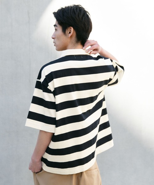 PBLIM（ページボーイリム）の「【PAGEBOYLIM】ボーダービックポロ（ポロシャツ・レディース・ブラック系その他/ブルー系その他/オレンジ系その他・FREE）」の6枚目の写真