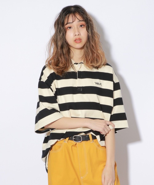 PBLIM（ページボーイリム）の「【PAGEBOYLIM】ボーダービックポロ（ポロシャツ・レディース・ブラック系その他/ブルー系その他/オレンジ系その他・FREE）」の11枚目の写真