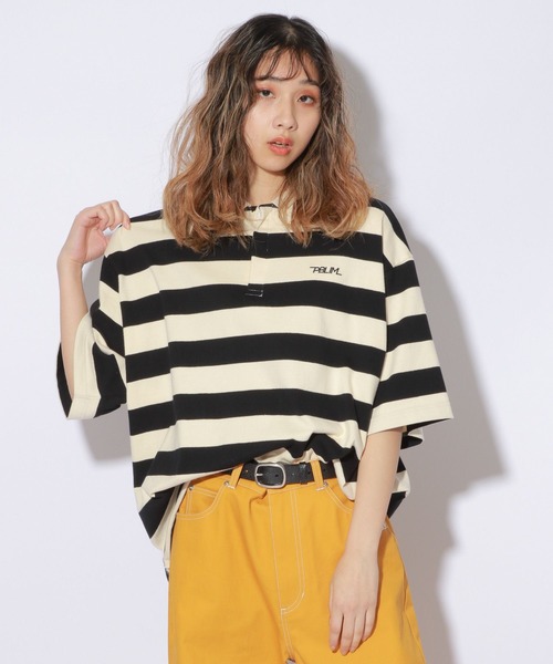 PBLIM（ページボーイリム）の「【PAGEBOYLIM】ボーダービックポロ（ポロシャツ・レディース・ブラック系その他/ブルー系その他/オレンジ系その他・FREE）」の12枚目の写真