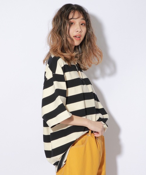 PBLIM（ページボーイリム）の「【PAGEBOYLIM】ボーダービックポロ（ポロシャツ・レディース・ブラック系その他/ブルー系その他/オレンジ系その他・FREE）」の13枚目の写真