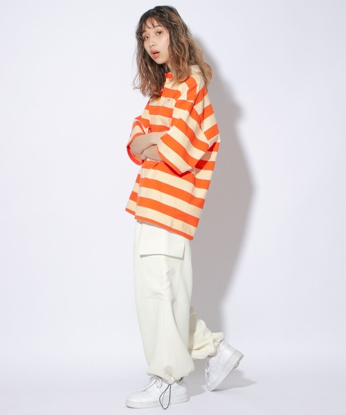 PBLIM（ページボーイリム）の「【PAGEBOYLIM】ボーダービックポロ（ポロシャツ・レディース・ブラック系その他/ブルー系その他/オレンジ系その他・FREE）」の20枚目の写真