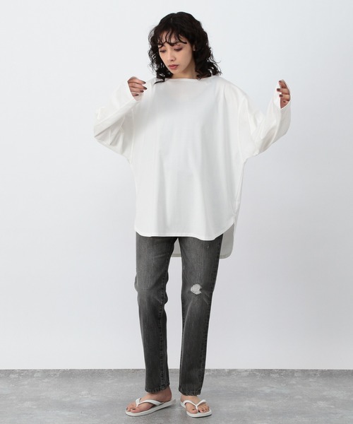 OFAKIND(オフアカインド)の「OFAKIND / プレーティングロンT(Tシャツ/カットソー・レディース・ホワイト/ベージュ/サンドグレー・1/2/0)」の7枚目の写真