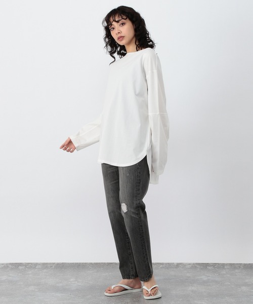 OFAKIND(オフアカインド)の「OFAKIND / プレーティングロンT(Tシャツ/カットソー・レディース・ホワイト/ベージュ/サンドグレー・1/2/0)」の8枚目の写真