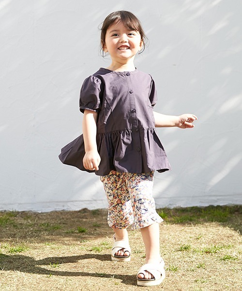 petit main（プティマイン）の「【リンク】ティアードシャツブラウス（シャツ/ブラウス・キッズ・ライトブルー/ピンク/レモンイエロー/チャコール・90cm/120cm/110cm/130cm/80ｃｍ/100cm）」の13枚目の写真