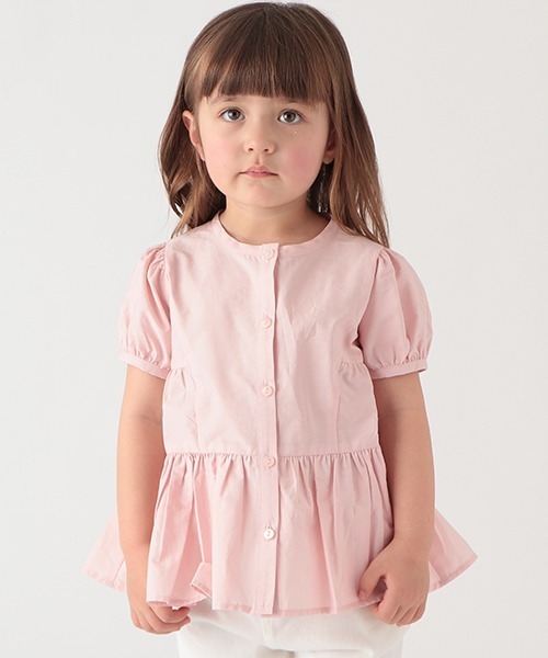 petit main（プティマイン）の「【リンク】ティアードシャツブラウス（シャツ/ブラウス・キッズ・ライトブルー/ピンク/レモンイエロー/チャコール・90cm/120cm/110cm/130cm/80ｃｍ/100cm）」の15枚目の写真