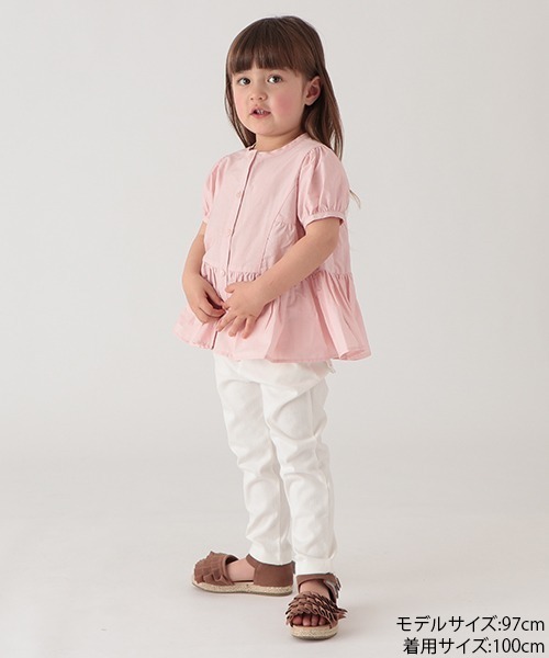 petit main（プティマイン）の「【リンク】ティアードシャツブラウス（シャツ/ブラウス・キッズ・ライトブルー/ピンク/レモンイエロー/チャコール・90cm/120cm/110cm/130cm/80ｃｍ/100cm）」の14枚目の写真