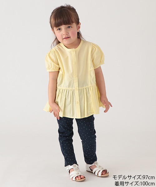 petit main（プティマイン）の「【リンク】ティアードシャツブラウス（シャツ/ブラウス・キッズ・ライトブルー/ピンク/レモンイエロー/チャコール・90cm/120cm/110cm/130cm/80ｃｍ/100cm）」の16枚目の写真