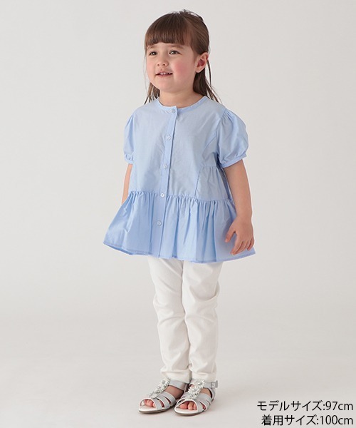 petit main（プティマイン）の「【リンク】ティアードシャツブラウス（シャツ/ブラウス・キッズ・ライトブルー/ピンク/レモンイエロー/チャコール・90cm/120cm/110cm/130cm/80ｃｍ/100cm）」の18枚目の写真