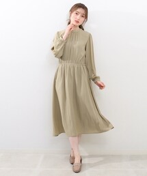 ◆【洗える/フェミニン】フロントギャザーワンピース