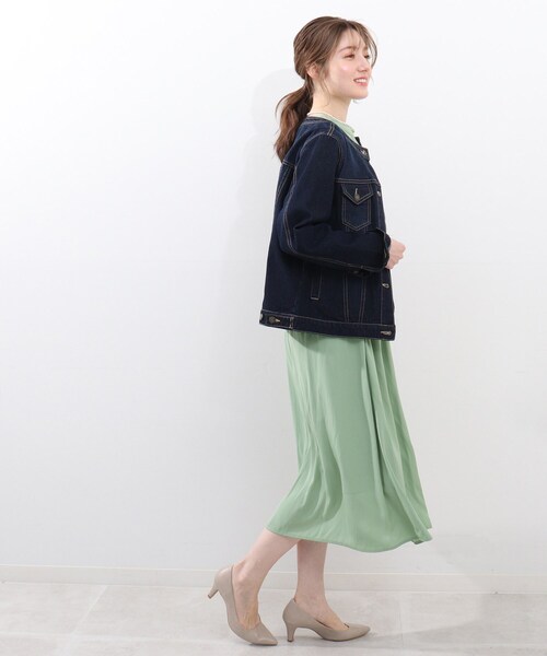 DRESKIP（ドレスキップ）の「◆【洗える/フェミニン】フロントギャザーワンピース（ワンピース・レディース・グリーン系/サンドベージュ/ダークネイビー・02/03/04）」の17枚目の写真