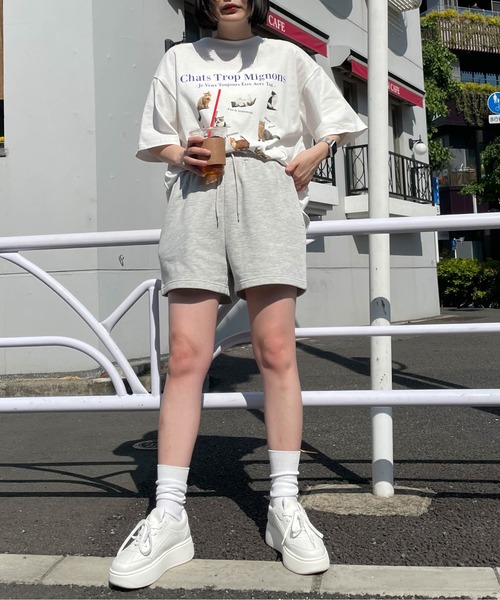 WEGO（ウィゴー）の「WEGO/スウェットショートパンツ（スウェットパンツ・レディース・ブラック/ブルー/その他1/杢グレー・FREE）」の15枚目の写真