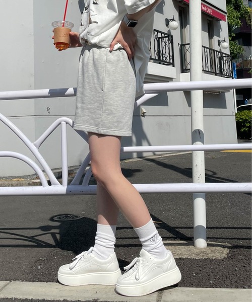 WEGO（ウィゴー）の「WEGO/スウェットショートパンツ（スウェットパンツ・レディース・ブラック/ブルー/その他1/杢グレー・FREE）」の16枚目の写真