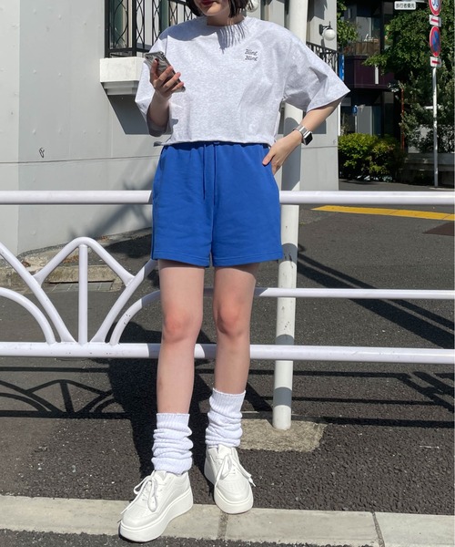 WEGO（ウィゴー）の「WEGO/スウェットショートパンツ（スウェットパンツ・レディース・ブラック/ブルー/その他1/杢グレー・FREE）」の17枚目の写真