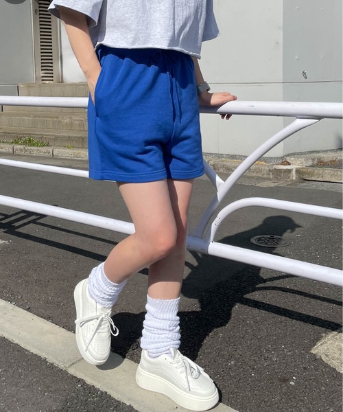 WEGO（ウィゴー）の「WEGO/スウェットショートパンツ（スウェットパンツ・レディース・ブラック/ブルー/その他1/杢グレー・FREE）」の18枚目の写真