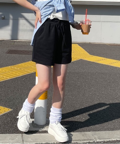 WEGO（ウィゴー）の「WEGO/スウェットショートパンツ（スウェットパンツ・レディース・ブラック/ブルー/その他1/杢グレー・FREE）」の14枚目の写真