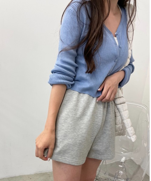 WEGO（ウィゴー）の「WEGO/スウェットショートパンツ（スウェットパンツ・レディース・ブラック/ブルー/その他1/杢グレー・FREE）」の8枚目の写真