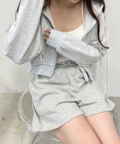 WEGO（ウィゴー）の「WEGO/スウェットショートパンツ（スウェットパンツ・レディース・ブラック/ブルー/その他1/杢グレー・FREE）」の10枚目の写真