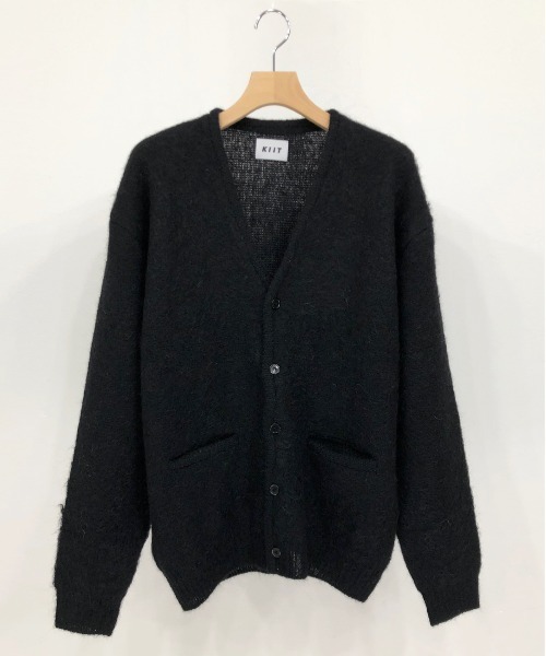 KIIT（キート）の「KIIT キート / KNIT CARDIGAN オーバーサイズ キッドモヘアルーズカーディガン / KIN-K58-801（カーディガン/ボレロ・メンズ・ブラック/アッシュグレー/アイボリー/ブラウン・2/3）」の2枚目の写真