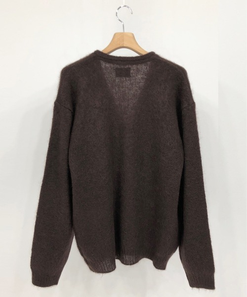KIIT（キート）の「KIIT キート / KNIT CARDIGAN オーバーサイズ キッドモヘアルーズカーディガン / KIN-K58-801（カーディガン/ボレロ・メンズ・ブラック/アッシュグレー/アイボリー/ブラウン・2/3）」の6枚目の写真