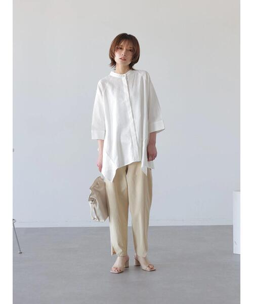 rem closet(レムクローゼット)の「タックテーパードスリットパンツ(その他パンツ・レディース・オリーブ/アイボリー・XS/S)」の11枚目の写真