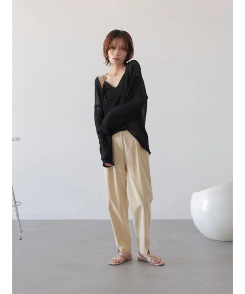 rem closet(レムクローゼット)の「タックテーパードスリットパンツ(その他パンツ・レディース・オリーブ/アイボリー・XS/S)」の17枚目の写真