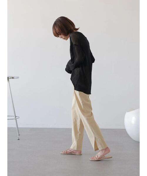 rem closet(レムクローゼット)の「タックテーパードスリットパンツ(その他パンツ・レディース・オリーブ/アイボリー・XS/S)」の12枚目の写真