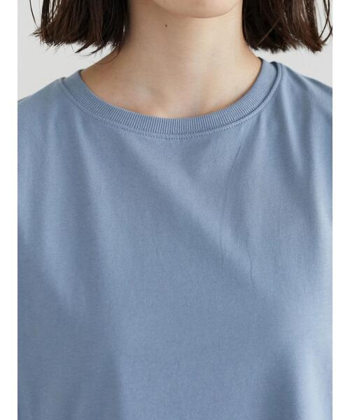 Green　Parks（グリーンパークス）の「イレギュラーチュニック（Tシャツ/カットソー・レディース・ベージュ/ブルー/ダークネイビー・FREE）」の8枚目の写真