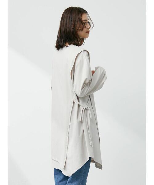 Green　Parks（グリーンパークス）の「イレギュラーチュニック（Tシャツ/カットソー・レディース・ベージュ/ブルー/ダークネイビー・FREE）」の13枚目の写真