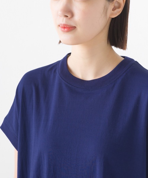 接触冷感レーヨンナイロンボトルネックフレアワンピース（ワンピース