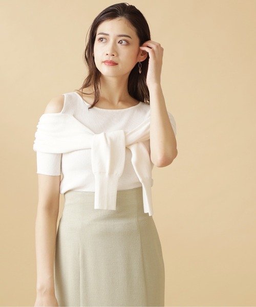JILL by JILL STUART（ジルバイジルスチュアート）の「◇フェイクレイヤードニット（ニット/セーター・レディース・ホワイト系その他/レッド/ネイビー/オレンジ/ブラック・FREE）」の18枚目の写真