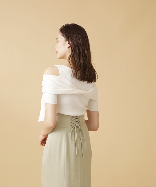 JILL by JILL STUART（ジルバイジルスチュアート）の「◇フェイクレイヤードニット（ニット/セーター・レディース・ホワイト系その他/レッド/ネイビー/オレンジ/ブラック・FREE）」の11枚目の写真