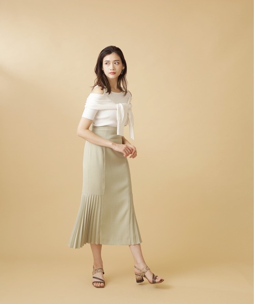 JILL by JILL STUART（ジルバイジルスチュアート）の「◇フェイクレイヤードニット（ニット/セーター・レディース・ホワイト系その他/レッド/ネイビー/オレンジ/ブラック・FREE）」の9枚目の写真