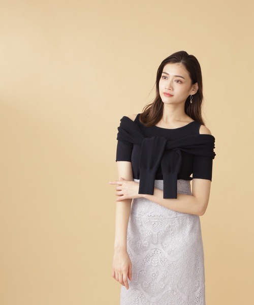 JILL by JILL STUART（ジルバイジルスチュアート）の「◇フェイクレイヤードニット（ニット/セーター・レディース・ホワイト系その他/レッド/ネイビー/オレンジ/ブラック・FREE）」の22枚目の写真
