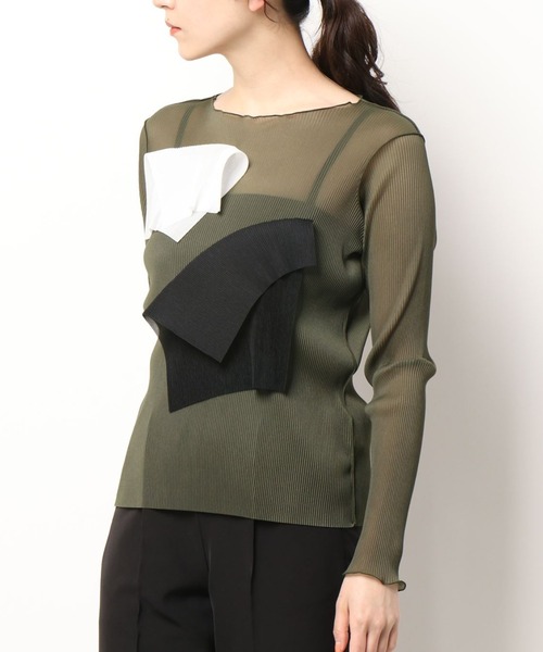 kotohayokozawa（コトハヨコザワ）の「kotohayokozawa LONG SLEEVE TOP TD22S-P05（その他トップス・レディース・ホワイト/ブラック/カーキ・FREE）」の3枚目の写真