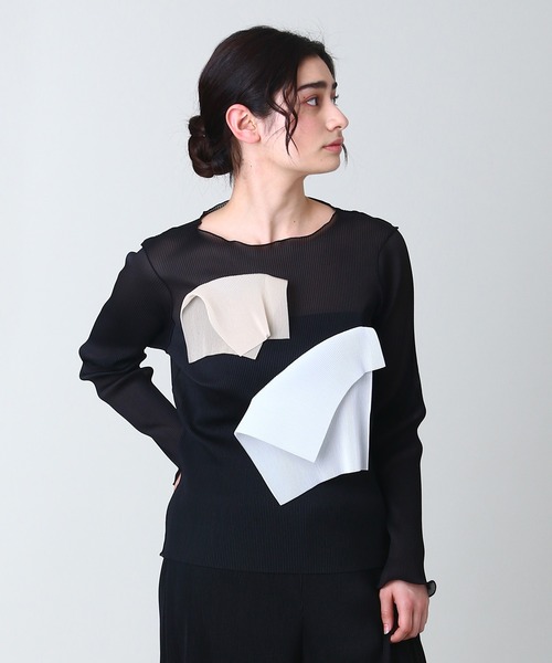 kotohayokozawa（コトハヨコザワ）の「kotohayokozawa LONG SLEEVE TOP TD22S-P05（その他トップス・レディース・ホワイト/ブラック/カーキ・FREE）」の2枚目の写真