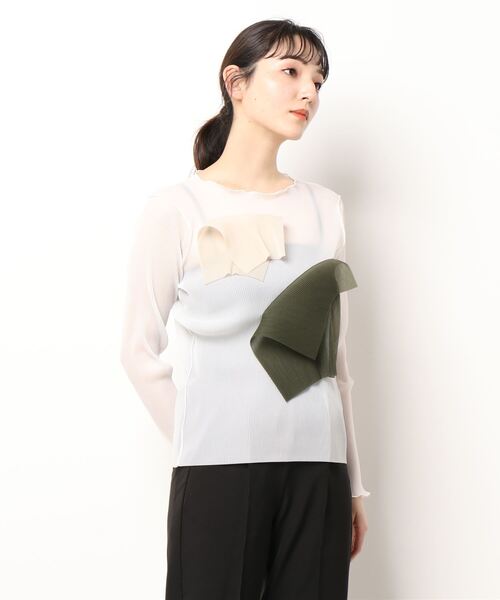 kotohayokozawa（コトハヨコザワ）の「kotohayokozawa LONG SLEEVE TOP TD22S-P05（その他トップス・レディース・ホワイト/ブラック/カーキ・FREE）」の6枚目の写真