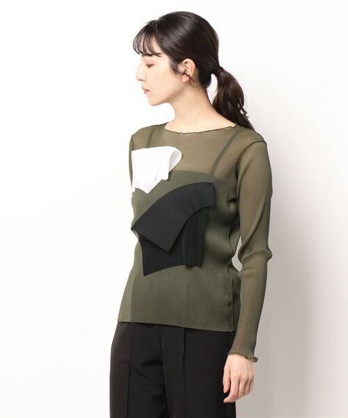 kotohayokozawa（コトハヨコザワ）の「kotohayokozawa LONG SLEEVE TOP TD22S-P05（その他トップス・レディース・ホワイト/ブラック/カーキ・FREE）」の7枚目の写真