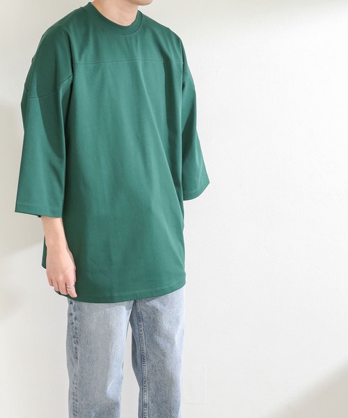 『ユニセックス』ヘビーウエイトフットボールTシャツ(5分袖)