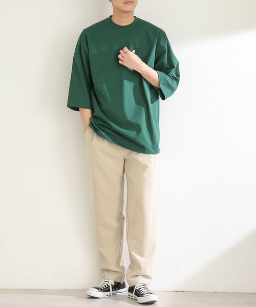 『ユニセックス』ヘビーウエイトフットボールTシャツ(5分袖)
