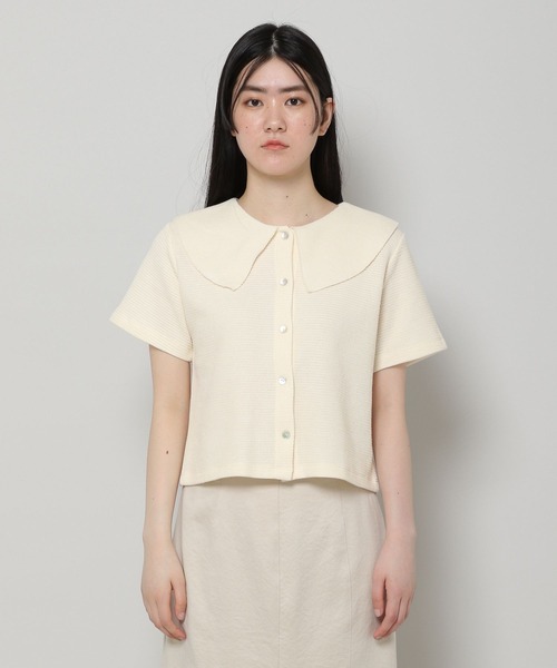 ALAND（エーランド）の「3.3Field Trip／セーラーカラーショートカーディガン　2285608（カーディガン/ボレロ・レディース・アイボリー/ブラック・FREE）」の8枚目の写真