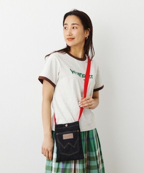 RODEO CROWNS WIDE BOWL（ロデオクラウンズワイドボウル）の「Wranglerショルダーバッグ（ショルダーバッグ・レディース・ホワイト/グリーン/ブルー・FREE）」の6枚目の写真