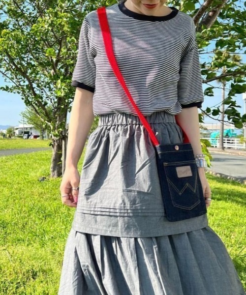 RODEO CROWNS WIDE BOWL（ロデオクラウンズワイドボウル）の「Wranglerショルダーバッグ（ショルダーバッグ・レディース・ホワイト/グリーン/ブルー・FREE）」の4枚目の写真