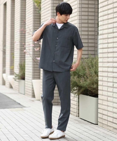 a.v.v（アーヴェヴェ）の「【S-XXL/速乾】リライト オープンカラーシャツ（シャツ/ブラウス・メンズ・ブルー/ベージュ/チャコールグレー・46/48/52/44/50）」の7枚目の写真