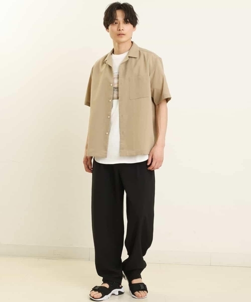 a.v.v（アーヴェヴェ）の「【S-XXL/速乾】リライト オープンカラーシャツ（シャツ/ブラウス・メンズ・ブルー/ベージュ/チャコールグレー・46/48/52/44/50）」の8枚目の写真